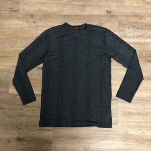 JCNY Men’s Blue/Gray Long Sleeve Patterned Shirt, Size M